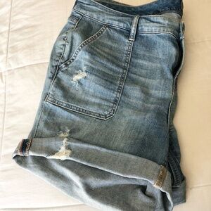 Torrid Cuffed Mild Destroyed Denim Shorts